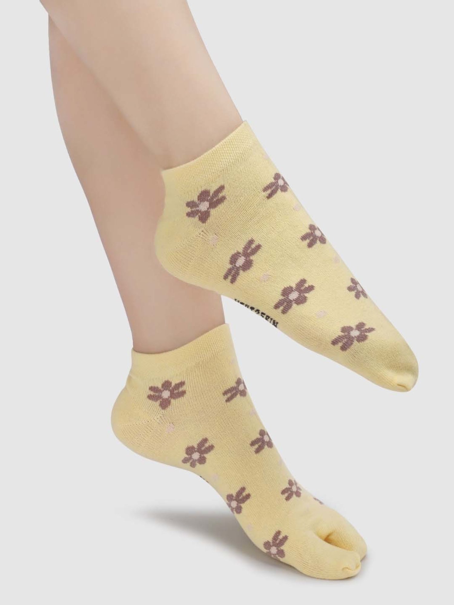 NEXT2SKIN Grey & Beige Cotton Thumb Socks - Pack Of 3