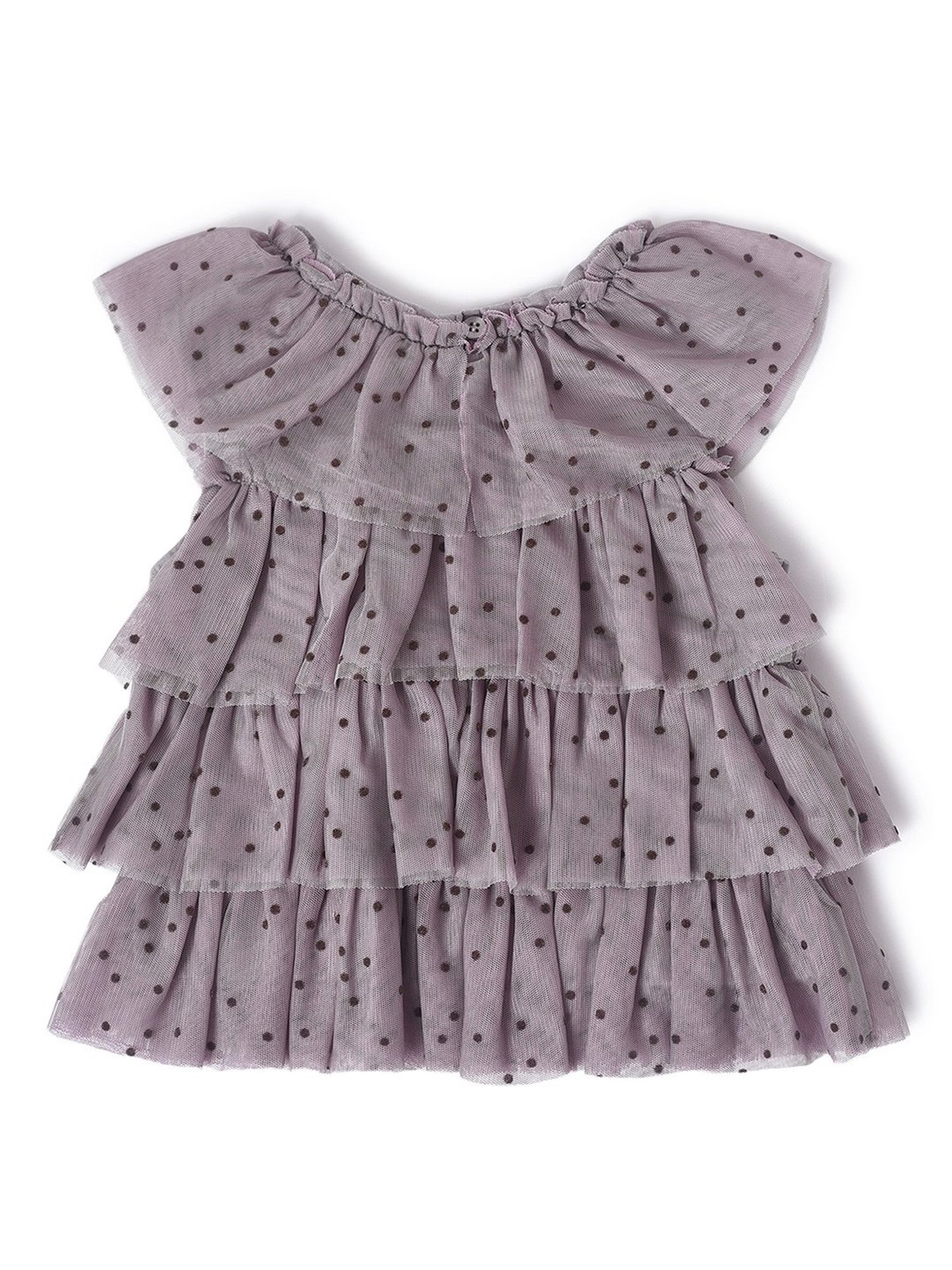 MiArcus Kids Grey & Purple Printed Top