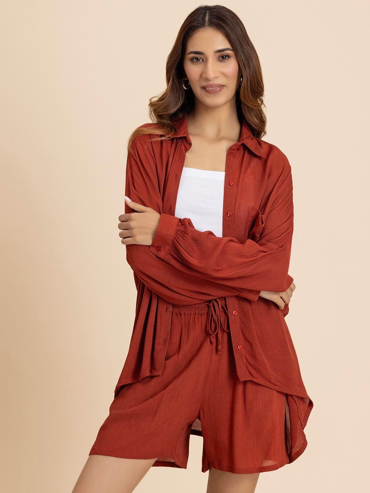 Moomaya Orange Mini Co-Ord Set