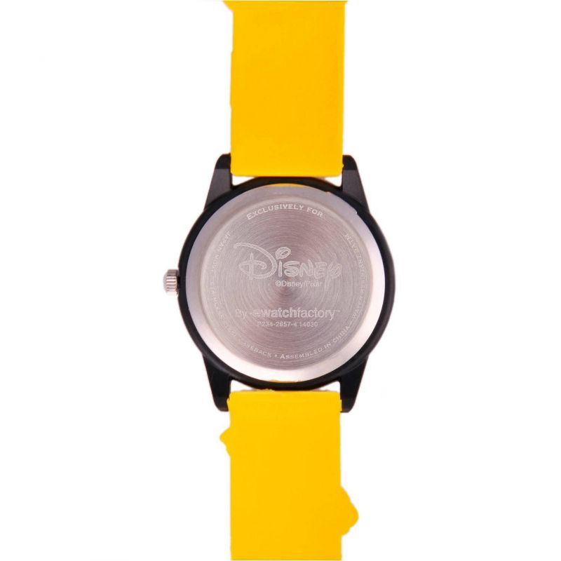 Boys' Disney Cars Black Plastic Time Teacher with 3D Watch - Yellow