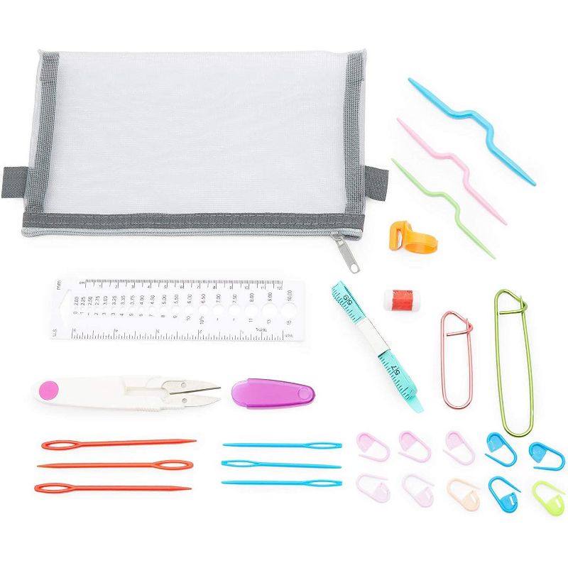 Bright Creations 55 Pieces Crochet Kit with Hooks and Medium 4 Acrylic Yarn, Sewing Kits, Arts and Crafts