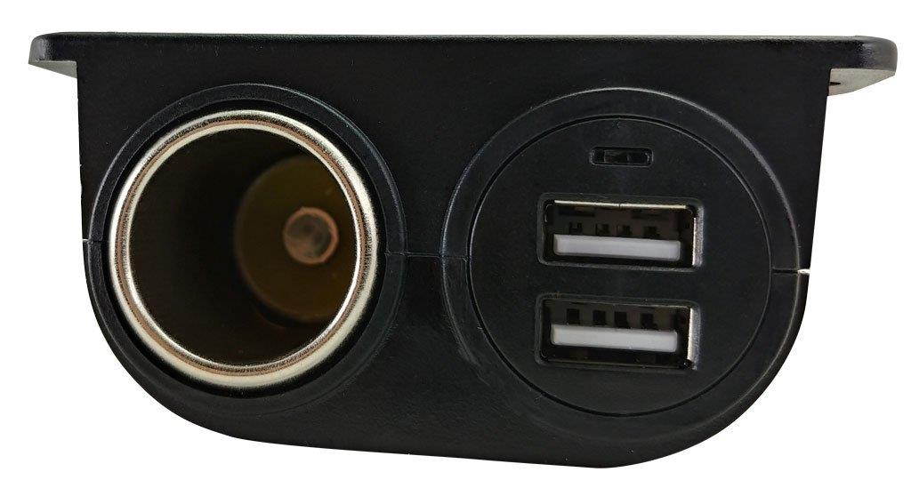 Custom Accessories 18003 12V Dual USB Under Dash Mount