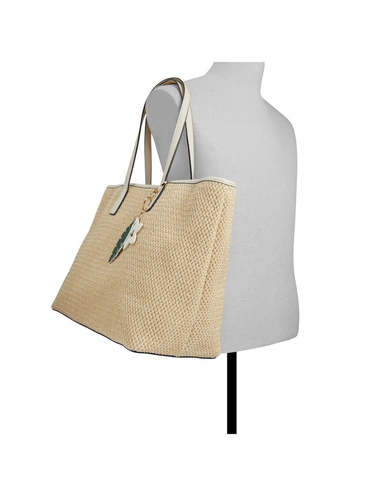 Call It Spring Beige Textured Tote Handbag With pouch