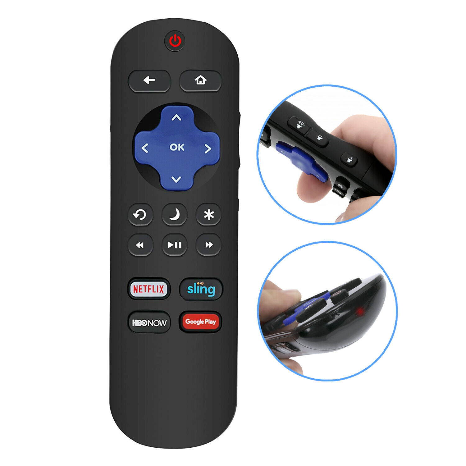 NS-RCRUDUS-17 Remote for Insignia TV HDTV NS-50DR710NA17 NS-55DR710NA17 HBO Key