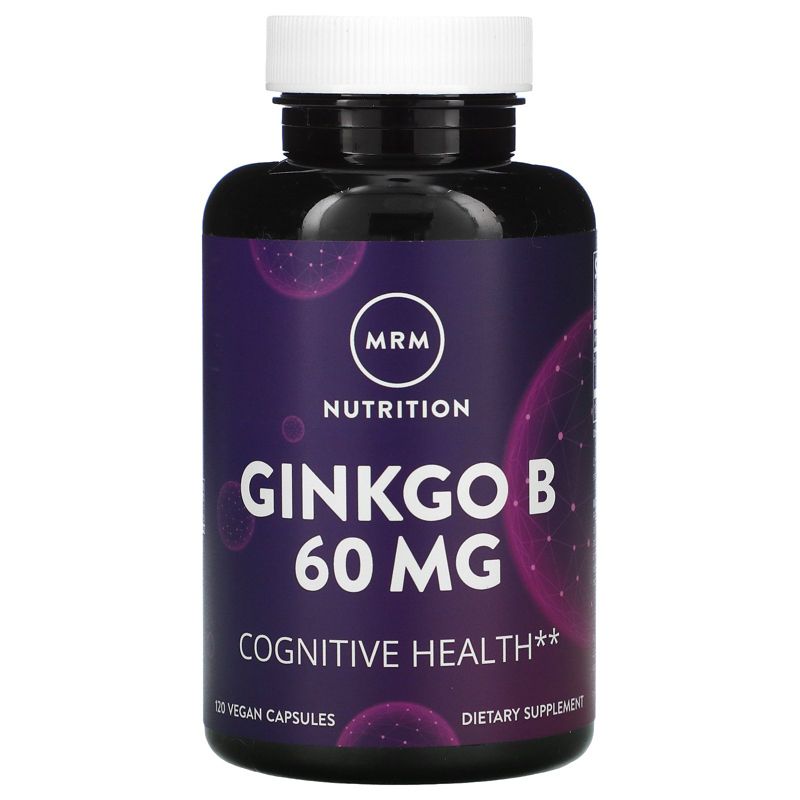 MRM Ginkgo B, 60 mg, 120 Vegan Capsules, Greens and Superfood Supplements