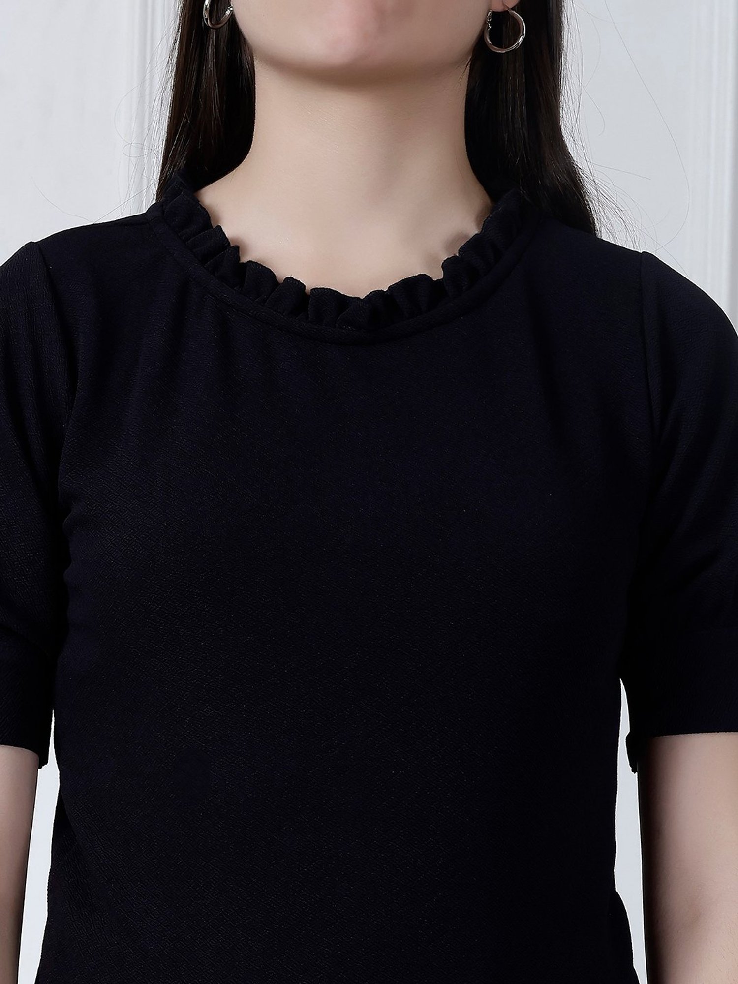 NEUDIS Black Regular Fit Top