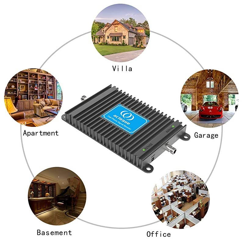 4G Phone Signal Booster LTE 700MHz Band 12/17 FDD Cell Signal Repeater Amplifier Antenna Kits for Home and Office up to 4500 Sq Ft Improve 4G Data and 4G Calls (Black)