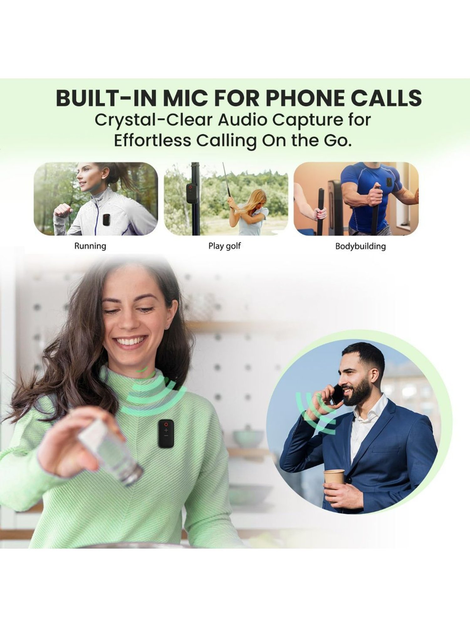 Portronics Talk Three Wearable Bluetooth Speaker with Mic, 10Hours Playtime (Black)