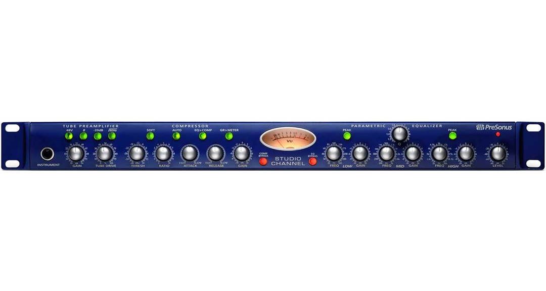 PreSonus Studio Channel Vacuum-Tube Channel Strip.With Audio Technica ATH-M20X.