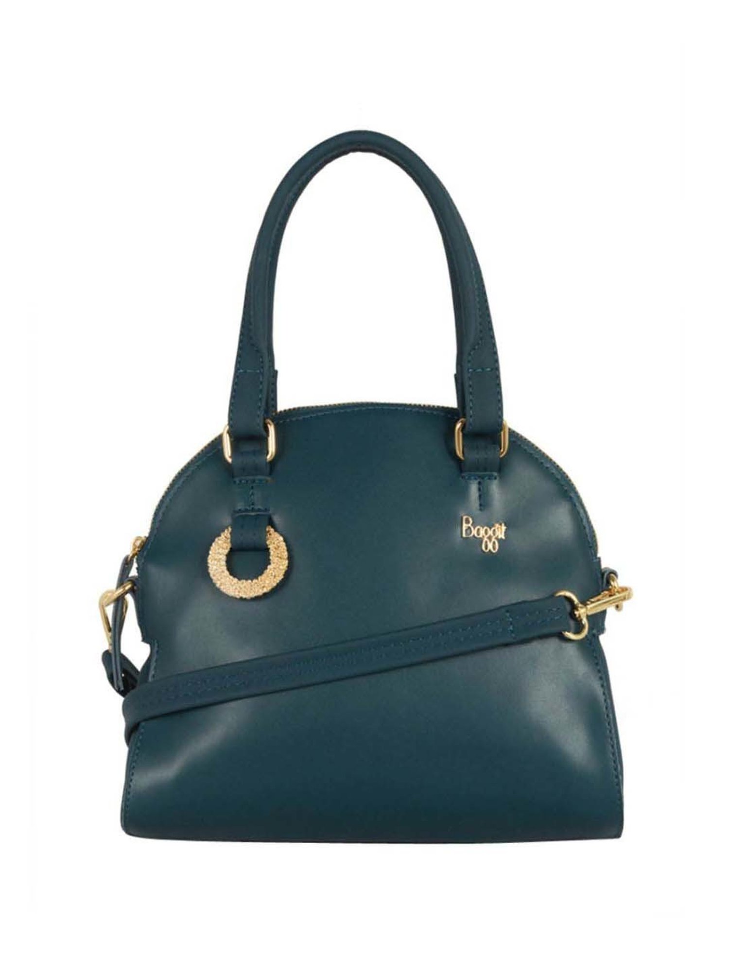 Baggit Green Solid Medium Handbag