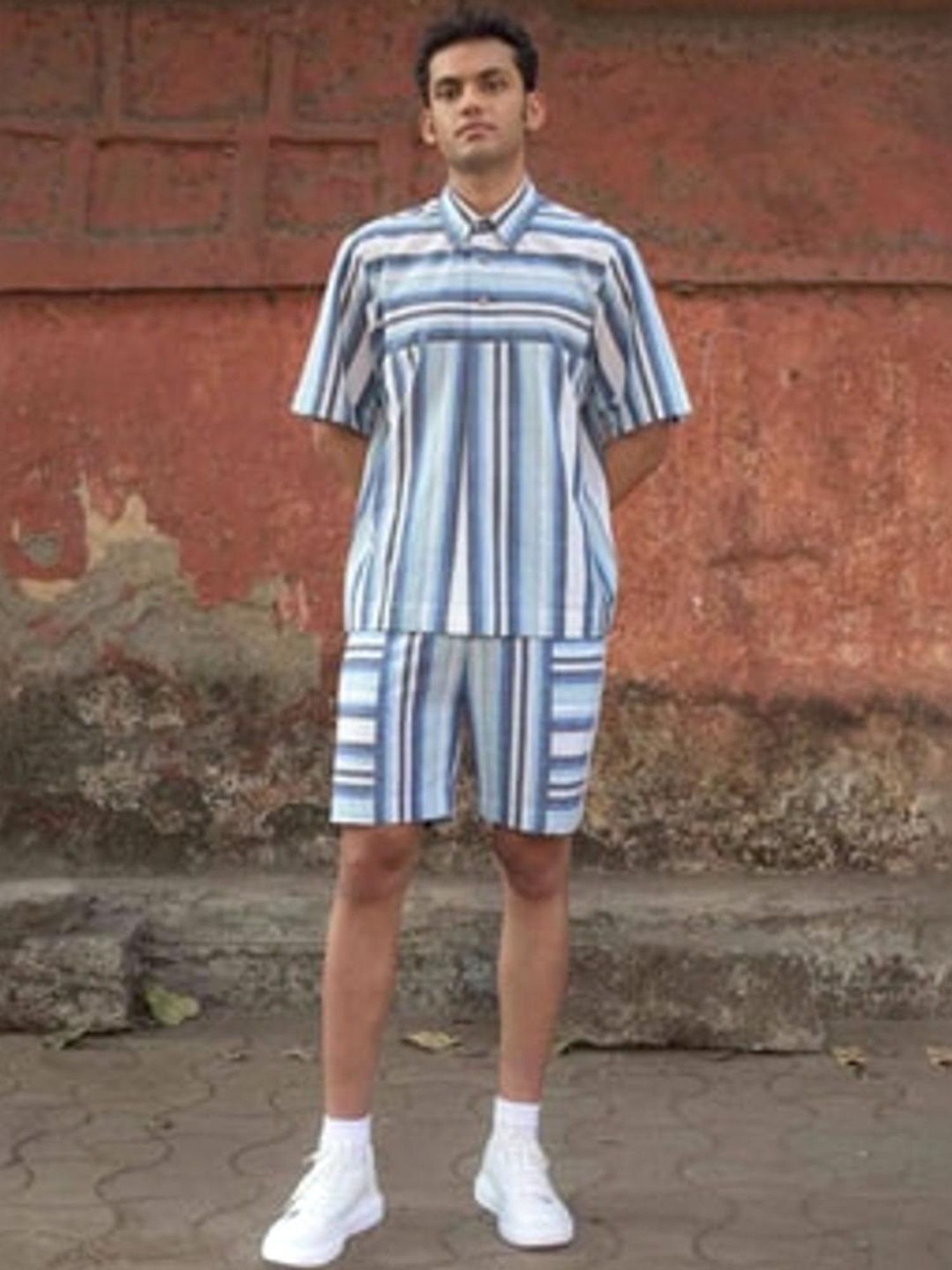 Anushe Pirani Multi Fika Double Knife Pleat Bermudas