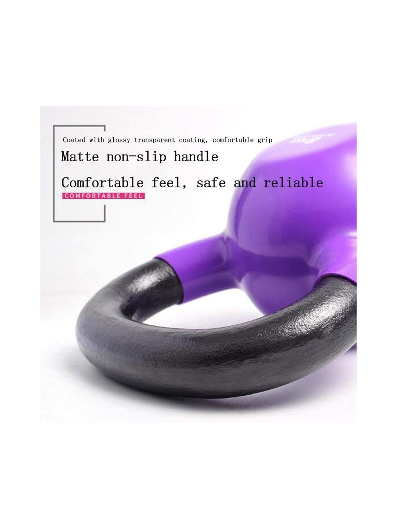 Protoner Cast Iron Vinyl Coated Kettle Bell (Blue) Size - 10 kg