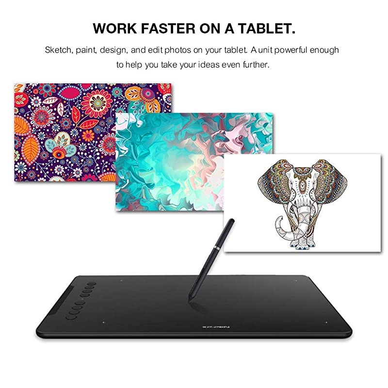 Deco Pro Medium 11x6 Inch Digital Graphics Drawing Tablet Ultrathin Digital Pen Tablet with Tilt Function,8 Shortcut Keys,Battery-Free Stylus 8192 Pen Pressure