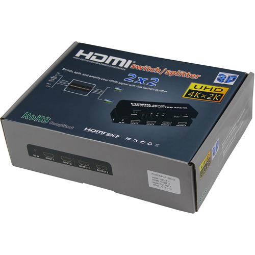 4Xem 2 Port Hdmi 4K Splitter