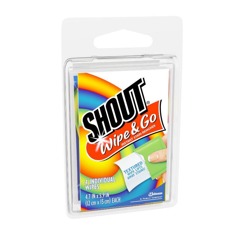 Shout Wipe & Go Instant Stain Remover - 4ct