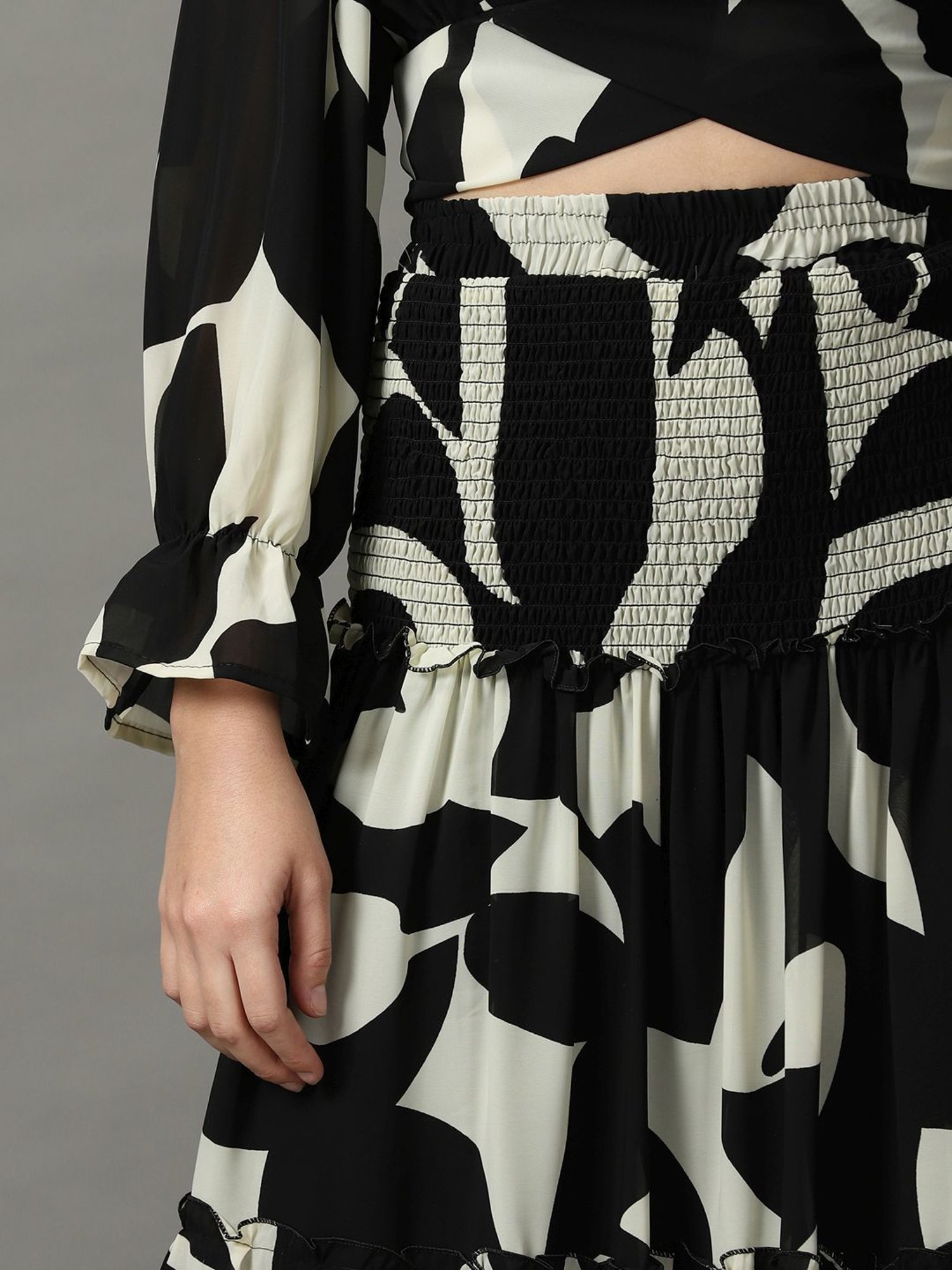 SHOWOFF Black Printed Co-ord Set