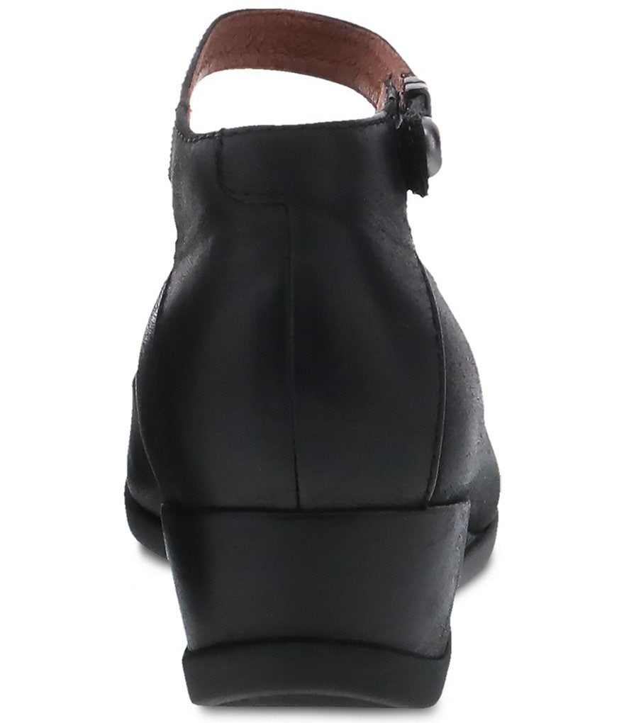 Dansko Shaylee Ankle Strap Waterproof Leather Wedge Pumps