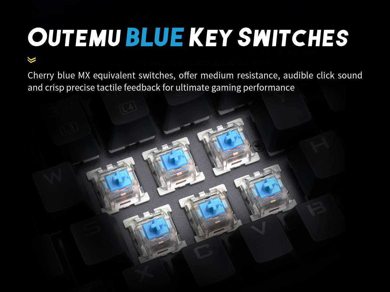 TKL RGB Mechanical Gaming Keyboard KITCOM NK60T Cherry MX Blue Switch Equivalent Compact 87 Keys Tenkeyless LED Backlit Detachable USB Type-C Cable Computer Wired Keyboard for Windows PC/MAC Gamers