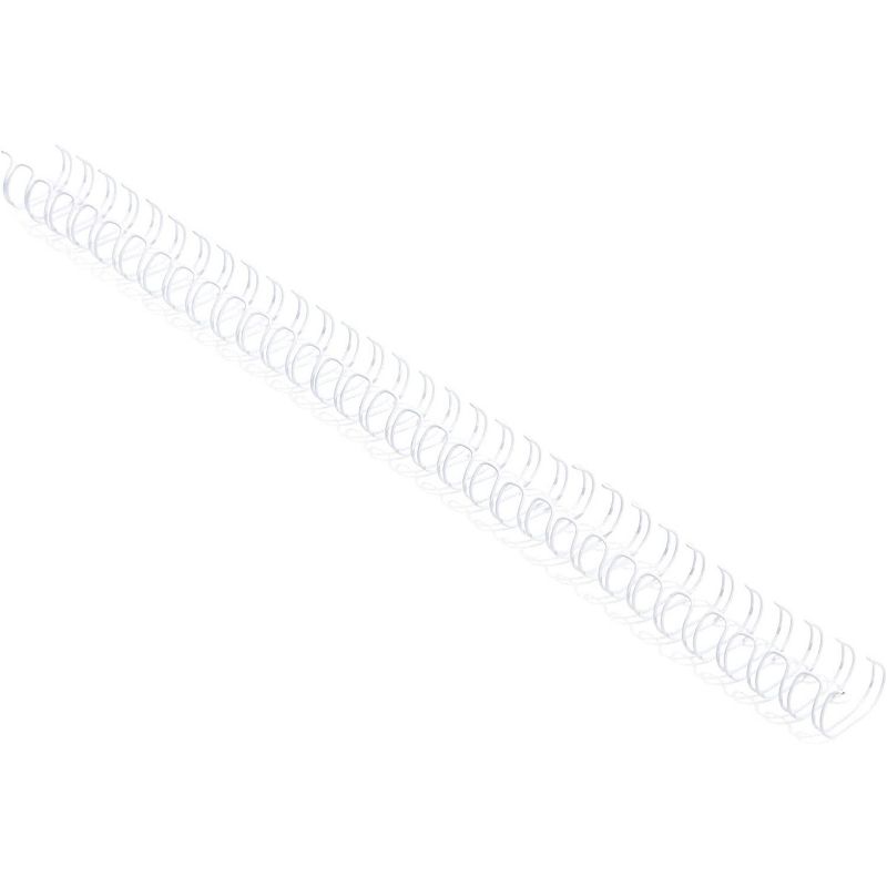 Stockroom Plus 100-Pack White Double Loop Wire Spiral Binding Coils Spines for 85 Sheets, 10.5"x0.43", 3:1 Pitch