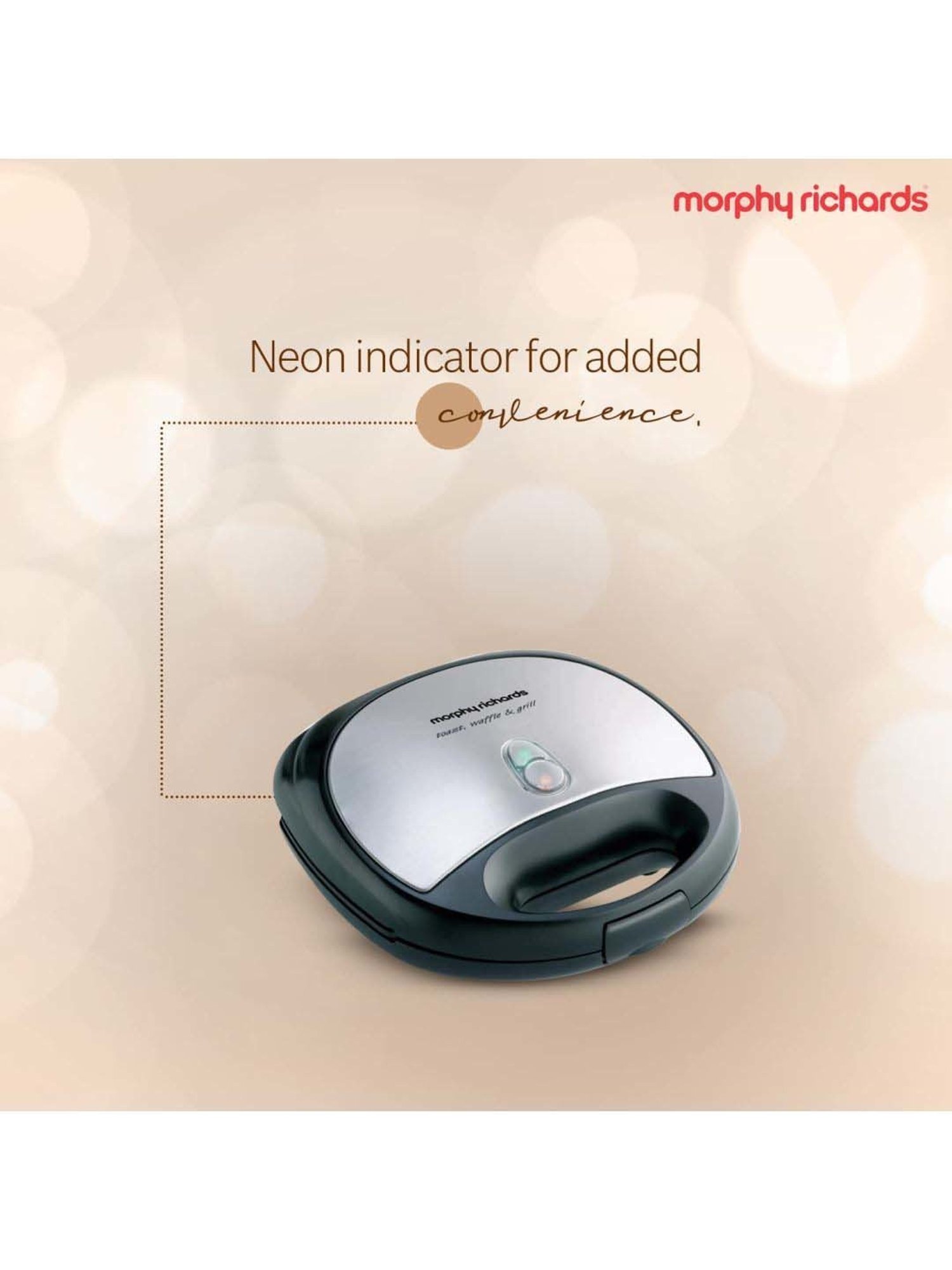 Borosil Sandwich Maker 2000W with Non stick coating (Black)