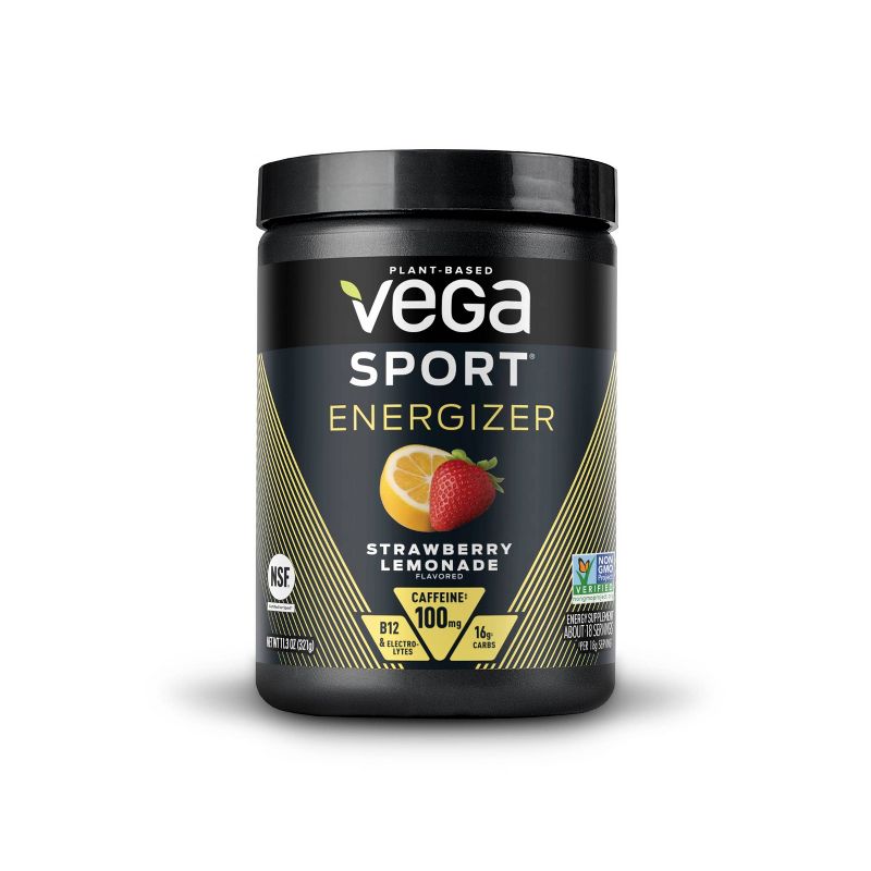 Vega Sport Energizer Pre Workout Dietary Supplement - Strawberry Lemonade - 11.3oz