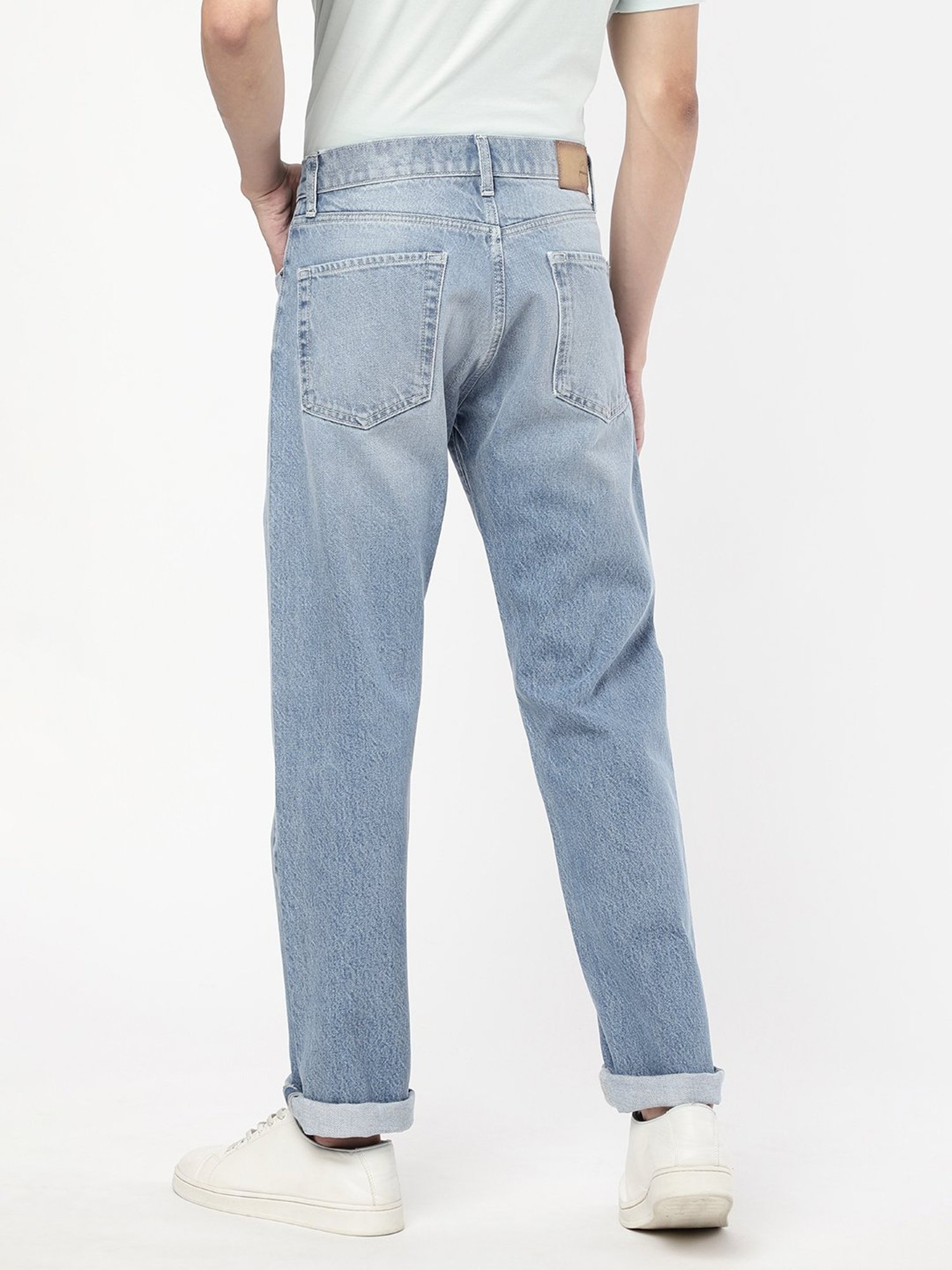 Passion Light Blue Regular Fit Heavily Washed Jeans