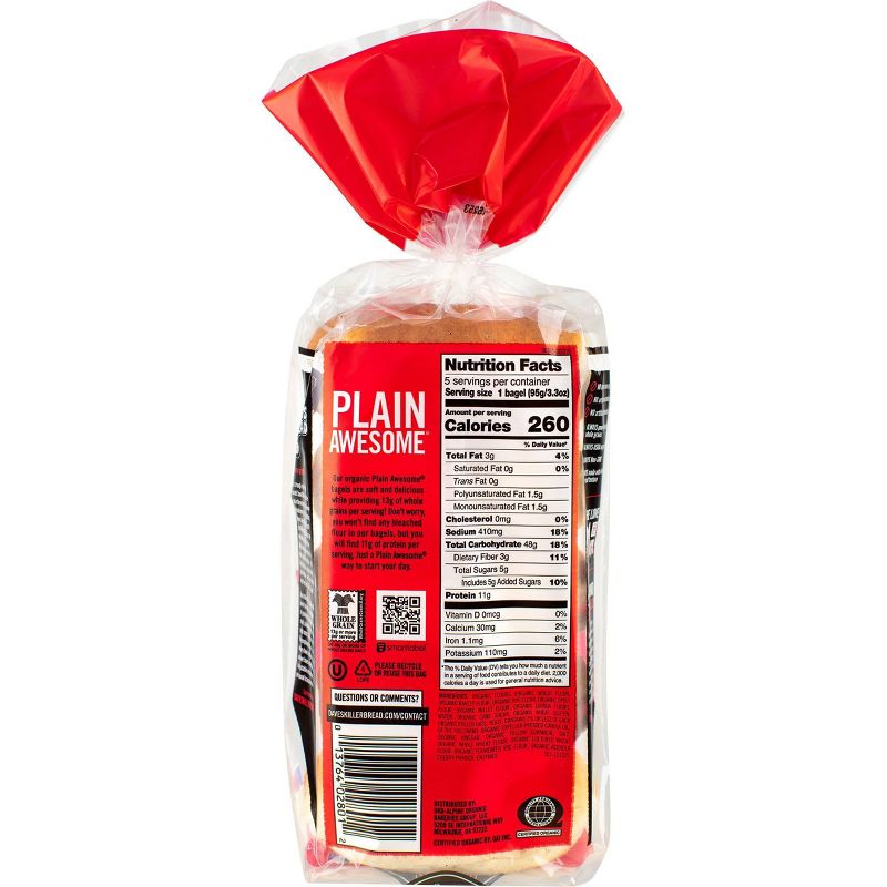 Dave's Killer Bread Plain Awesome Organic Bagels - 16.75oz