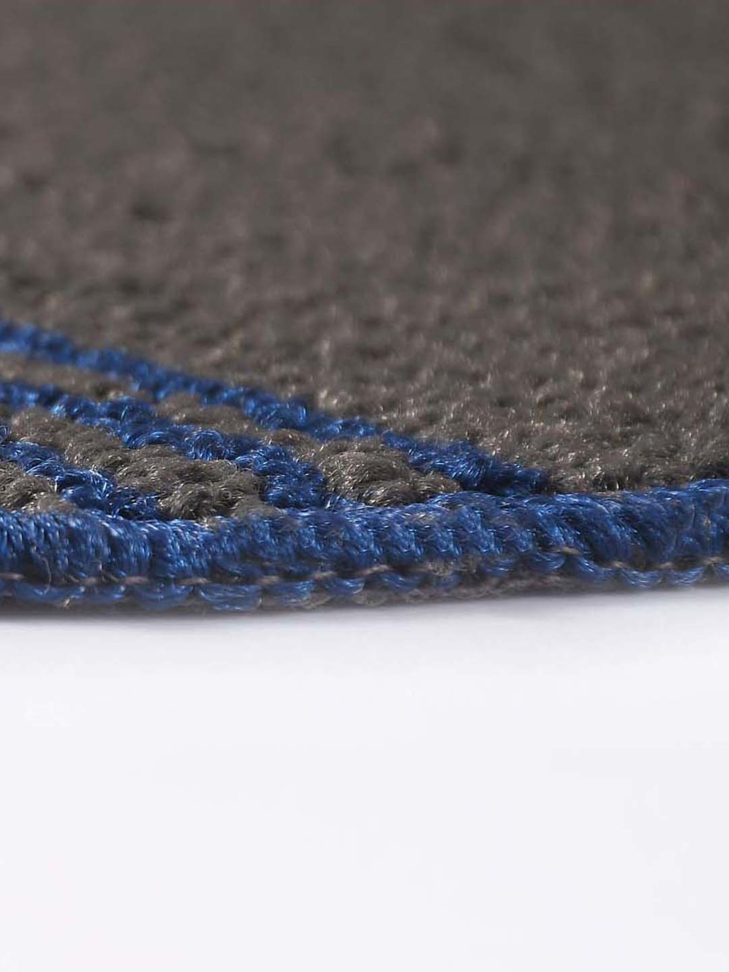 Saral Home Grey & Navy Polypropylene Medium Antiskid & Washable Power Carpet