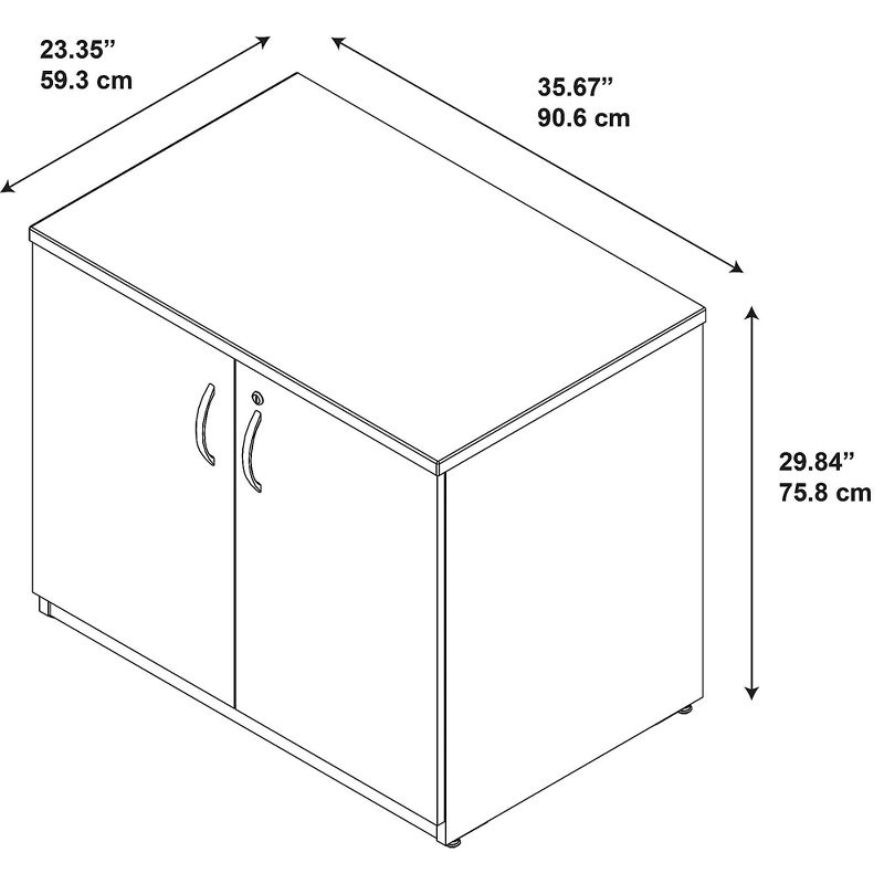 Bush Business Furniture Westfield Elite 36W Storage Cabinet Hansen Cherry WC24598