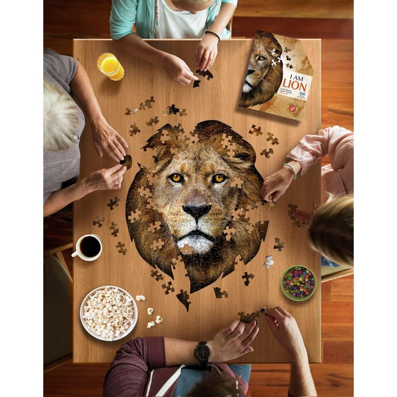 Madd Capp Games I AM Lion 300 Piece Animal Head-Shaped Jigsaw Puzzle