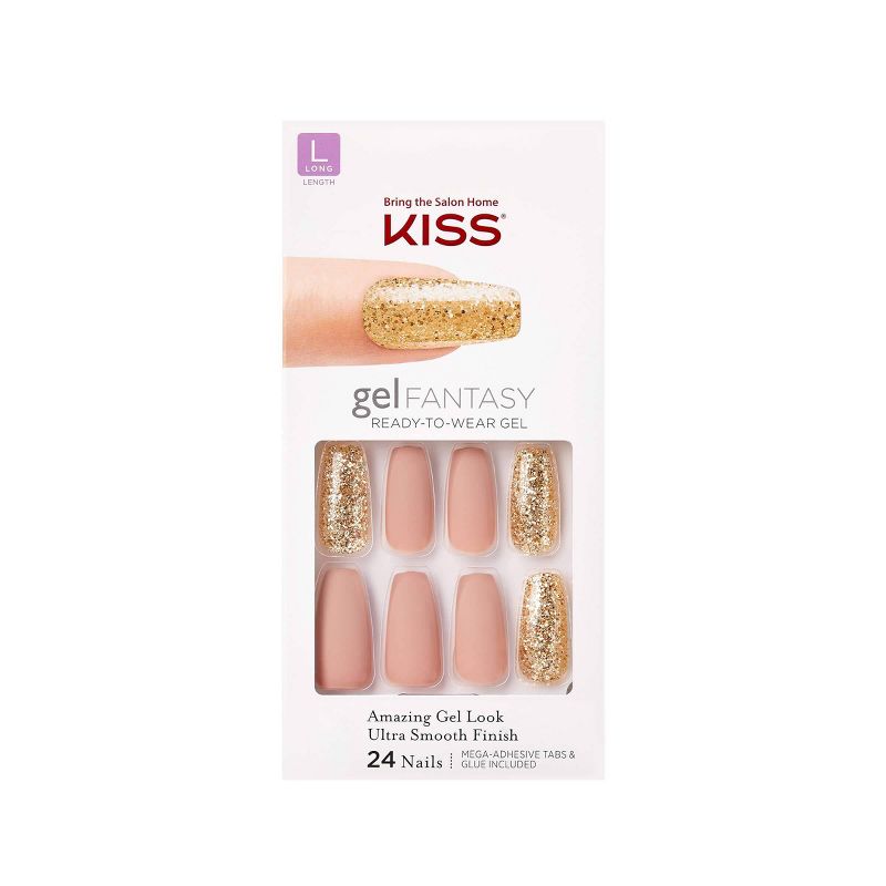 Kiss Gel False Nails - Background - 24ct