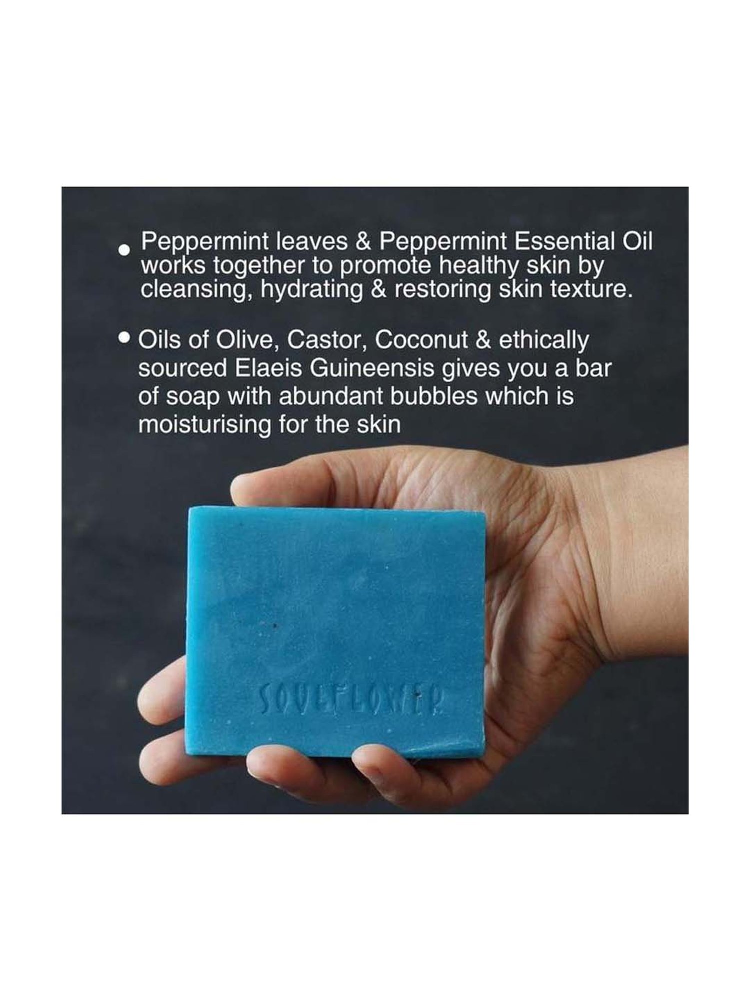 Soulflower Refreshing Peppermint Soap - 150 gm