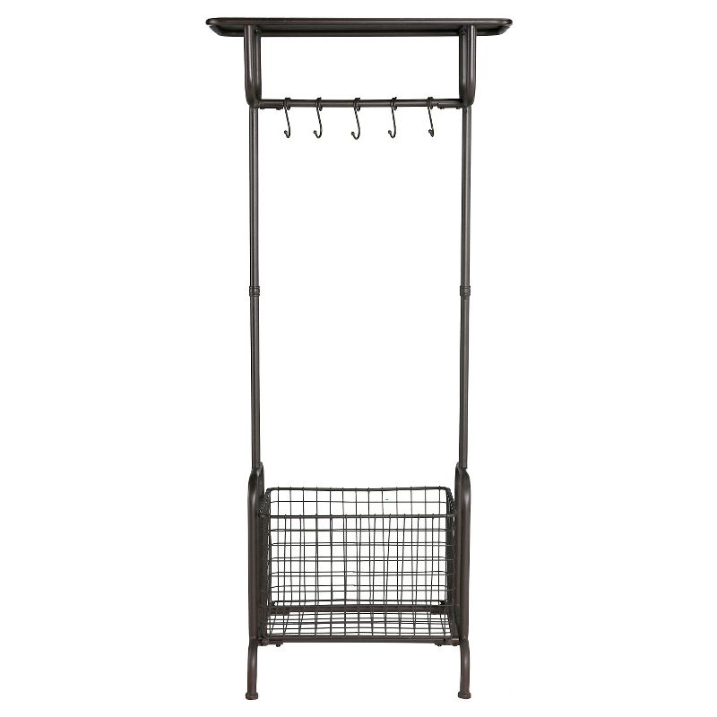 Belmont Entryway Storage Rack - Rustic Brown - Aiden Lane