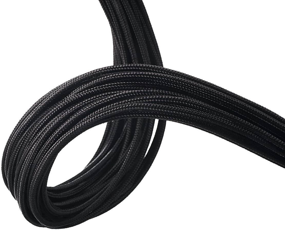 Sleeved Cable - Cable Extension for Power Supply with Extra-Sleeved 24-PIN 6-PIN 4+4 PIN 500mm Length with Combs,Green(19.7 inch/50CM),SC503