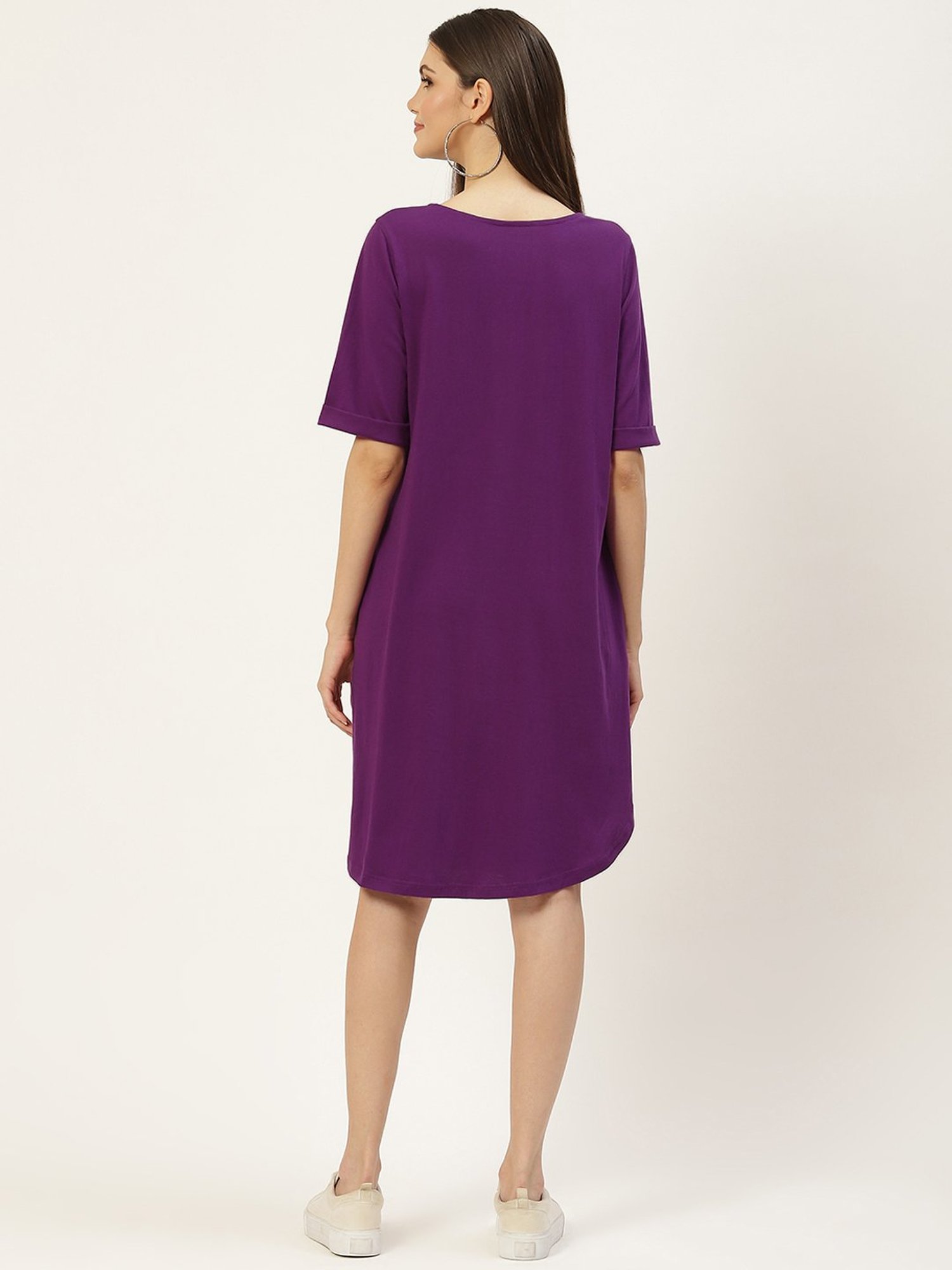 BRINNS Purple Midi A Line Dress