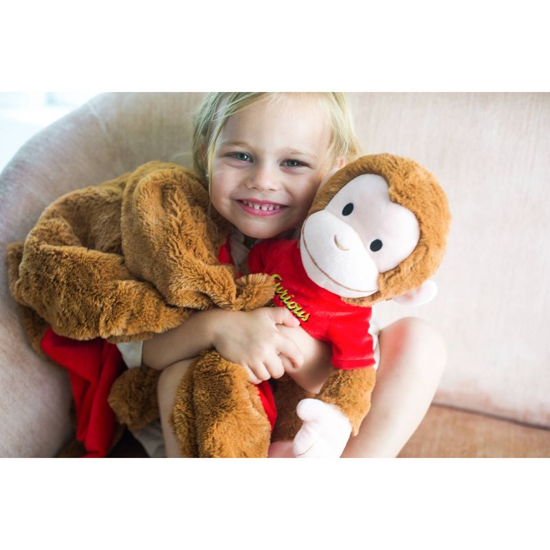 Animal Adventure Cuddle Bundle Curious George Children's Blanket and Stuffed Animal Bundle