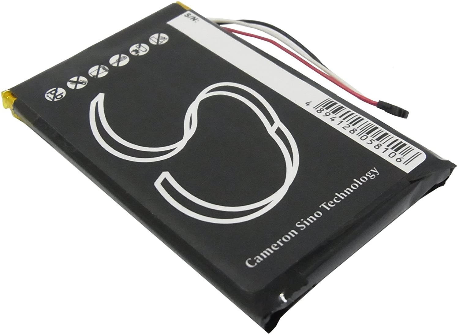 Replacement GPS Navigation Battery Part No.361-00051-02 for Garmin Dezl 560LMT, Dezl 560LT, Dezl 650LM,1250mAh lipo