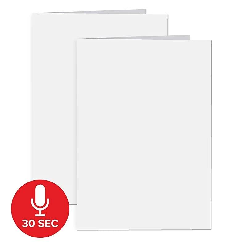 2 Pack  30 Second Recordable DIY Greeting Card Voice Recorder Module Blank WhiteApply Custom Design Artwork