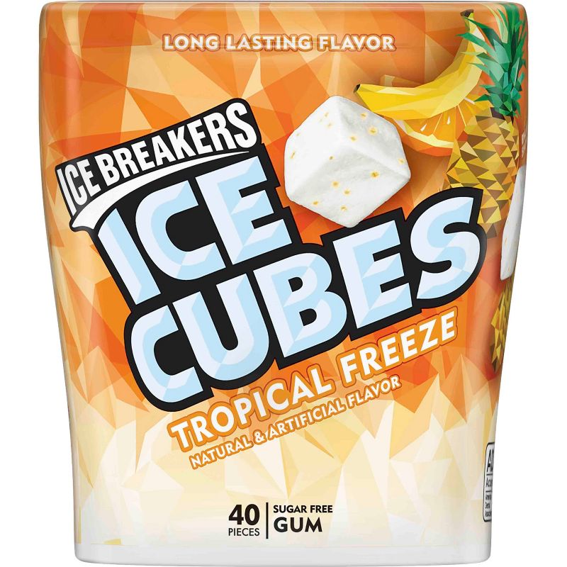 Ice Breakers Ice Cubes Tropical Freeze Sugar Free Gum - 3.24oz