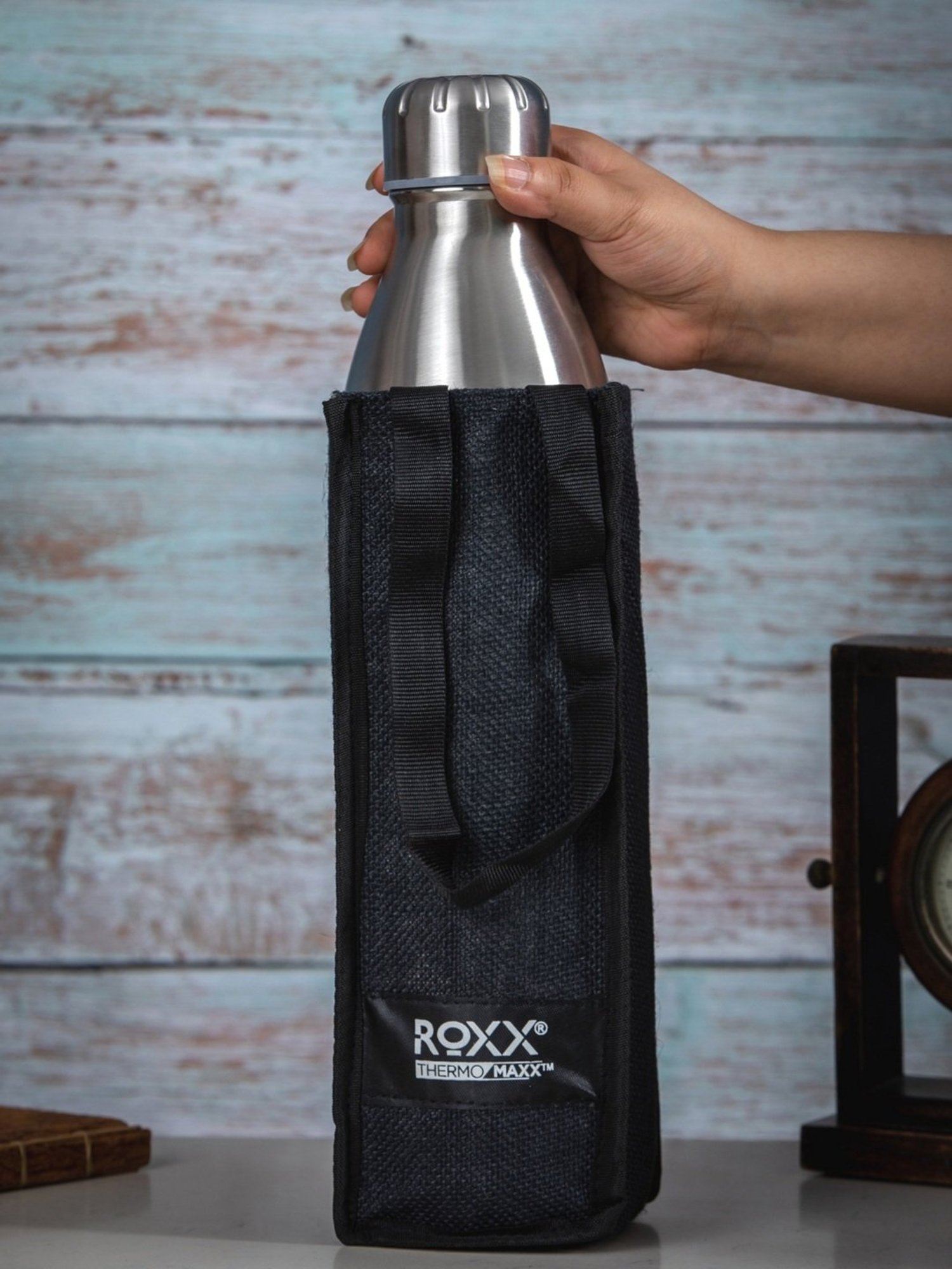 Milton Elfin Silver Stainless Steel Insulated Water Bottle (160 ml) - Set of 1