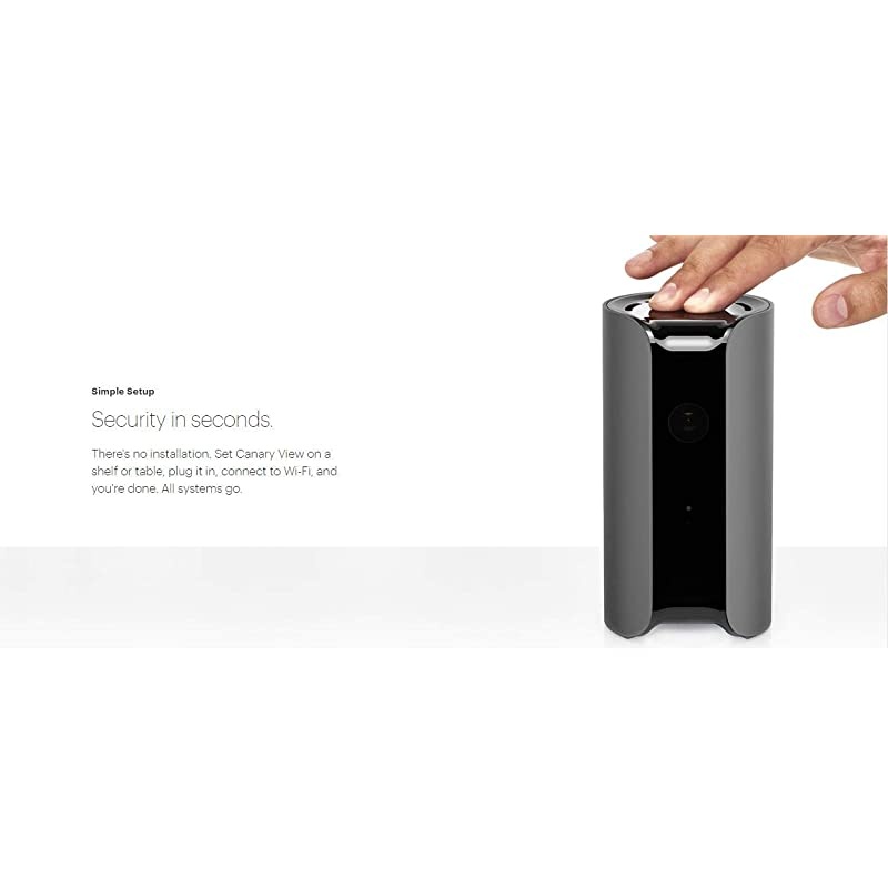 View Indoor Security Camera | Home Monitoring WiFi WideAngle Lens Motion Alerts Compatible with Alexa Google Home Black