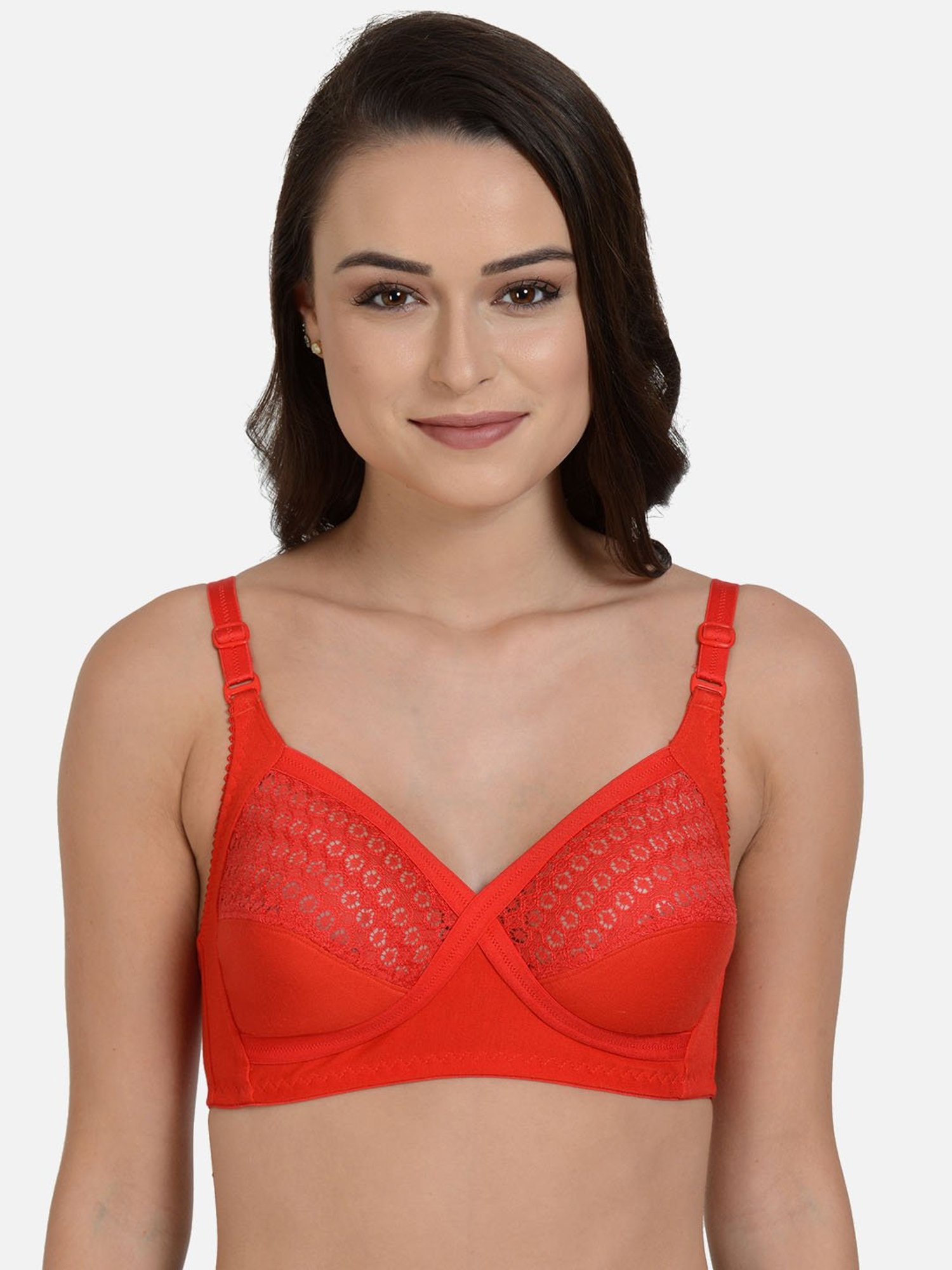 Mod & Shy Red Non Wired Non Padded Everyday Bra