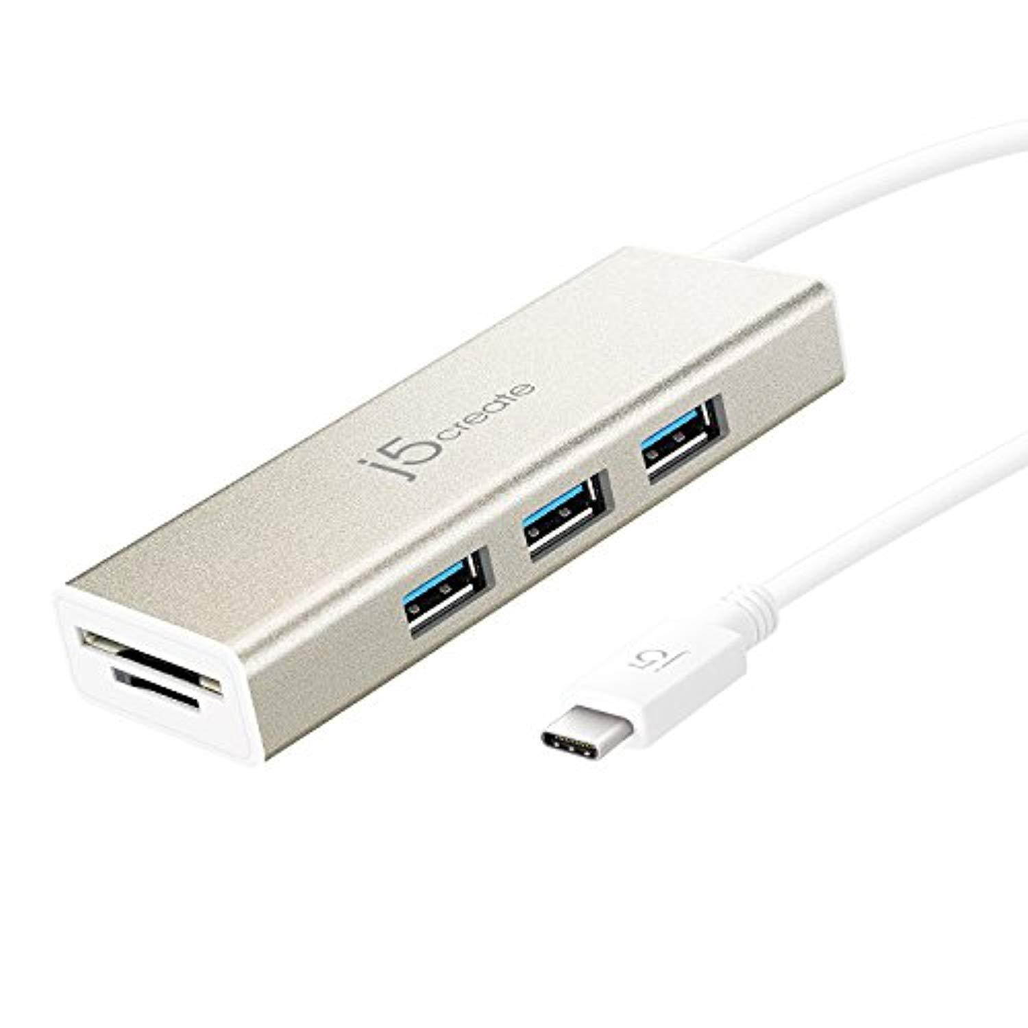 j5create USB 3.1 Type-C 3-Port HUB with SD/Micro SD Card Reader