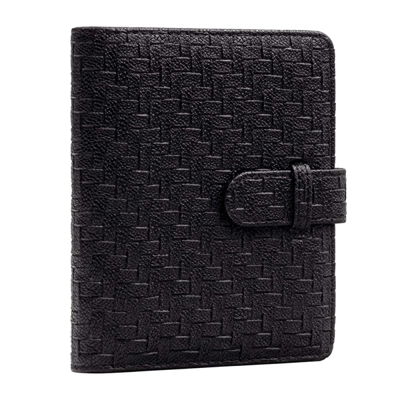 64 Pockets Mini Photo Album for Fujifilm Instax Mini Camera Polaroid Snap Z2300 SocialMatic Instant Cameras Zip Instant Printer Weave Black