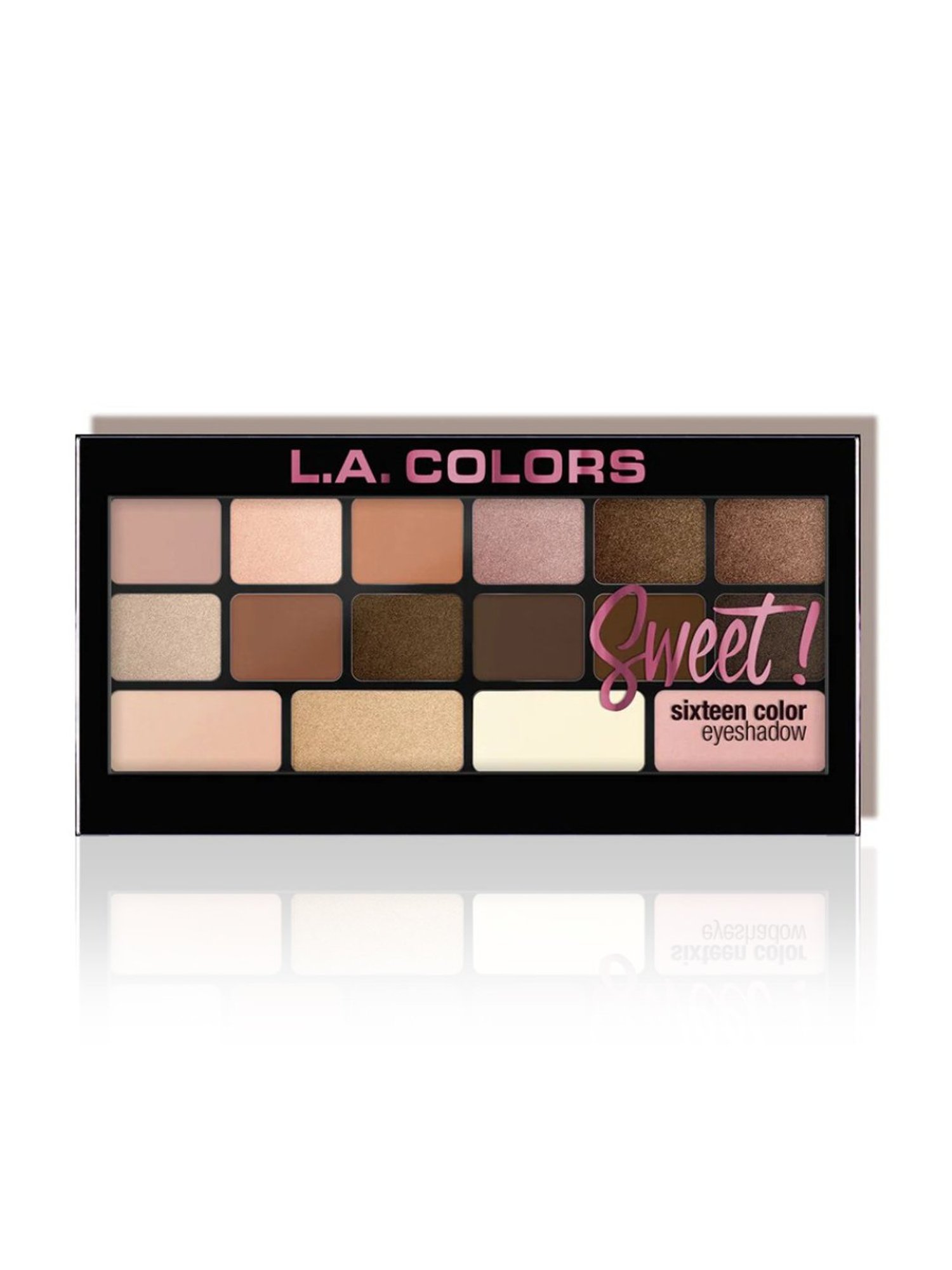 L.A. Colors Sweet! 16 Color Eyeshadow Palette Charming - 20 gm