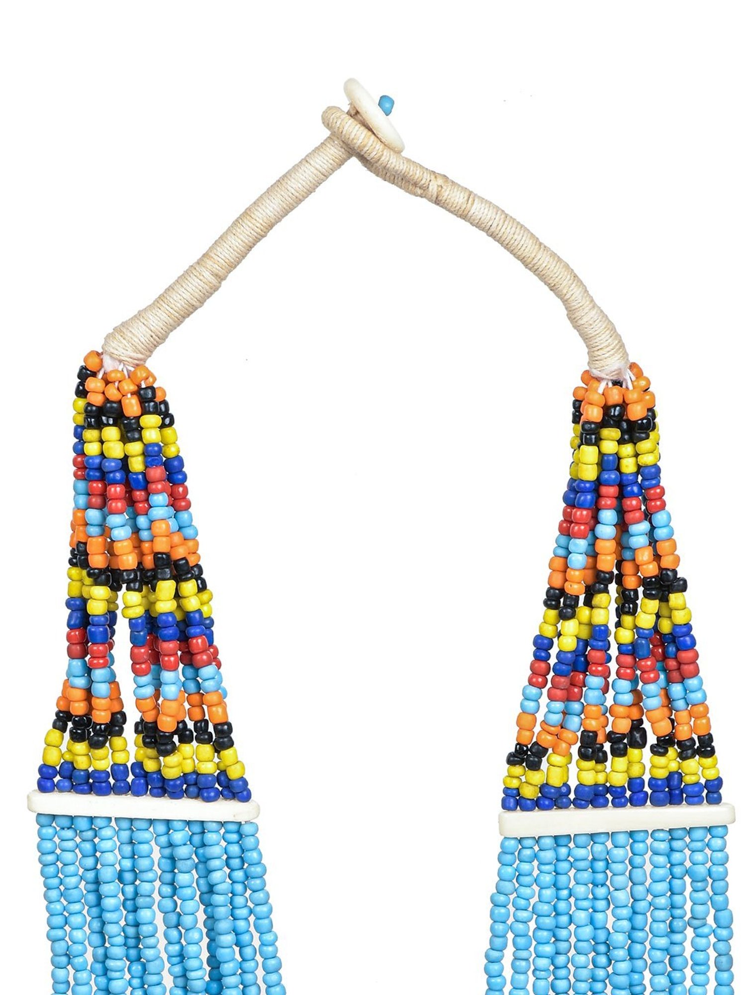Imli Street Multicolor Vintage Naga Beaded Tribal Necklace