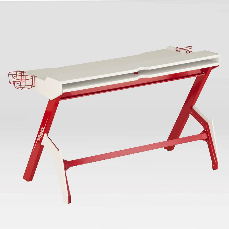 Ergonomic Computer Gaming Desk Red - Techni Sport