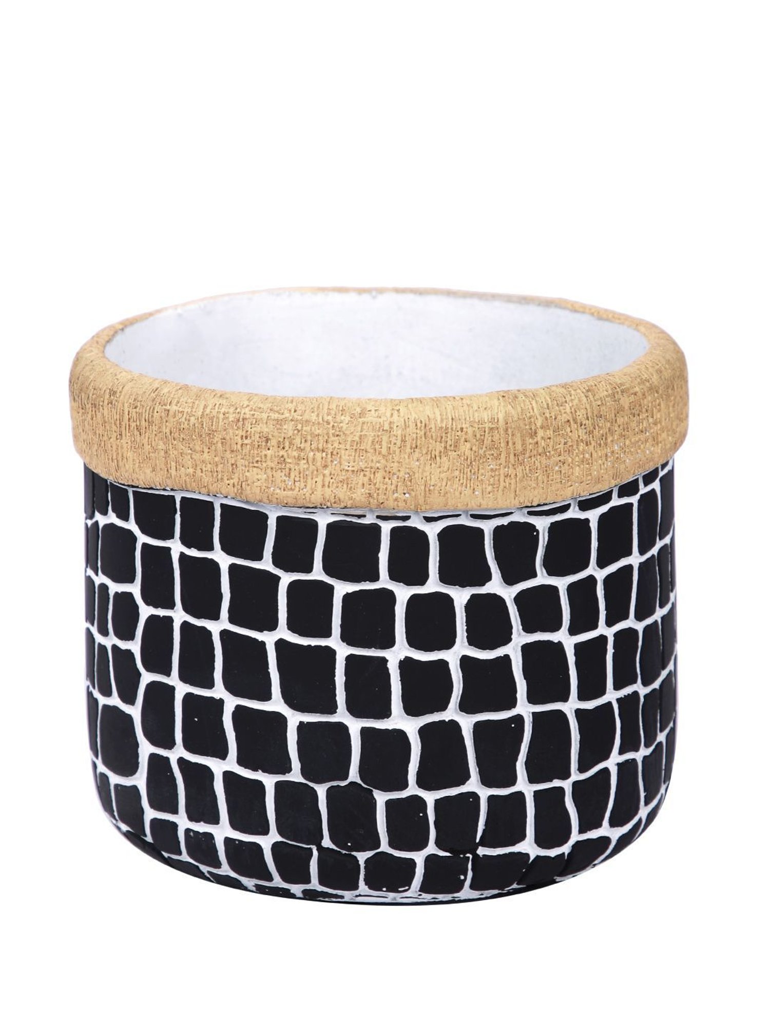 Tayhaa Black Ceramic Planter