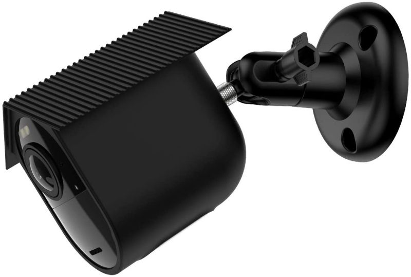 Koroao Wall Mount + Silicone Weatherproof Housing for Arlo Ultra,Arlo Pro 3 - Indoor/Outdoor Security Bracket More Stable and Flexible (1-Pack, Black)