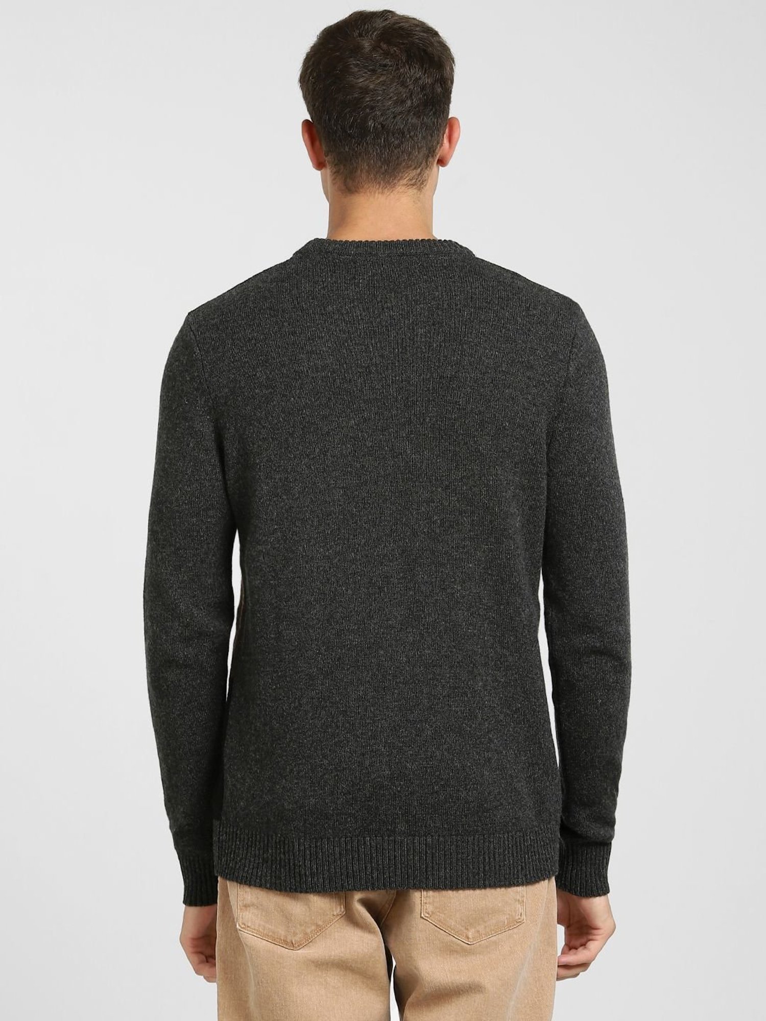 SELECTED HOMME Antracit Regular Fit Colour Block Sweater